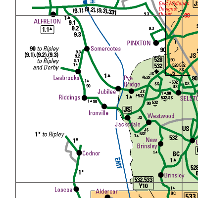 Notts County Map