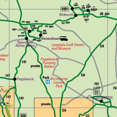 Notts County Map