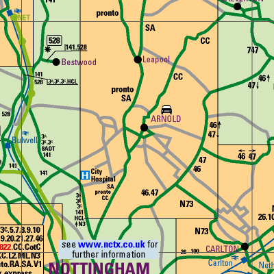Notts County Map