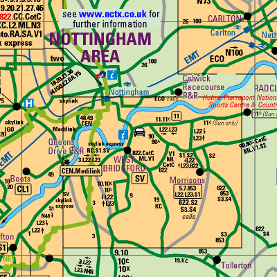 Notts County Map