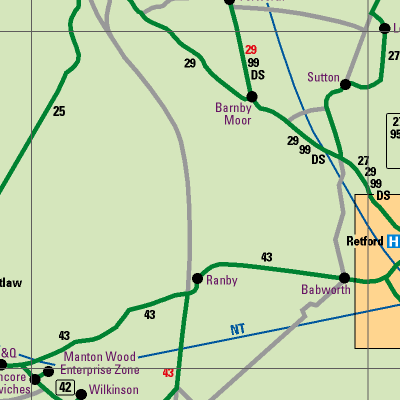 Notts County Map