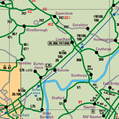 Notts County Map