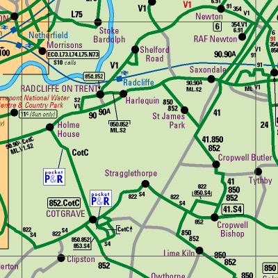 Notts County Map