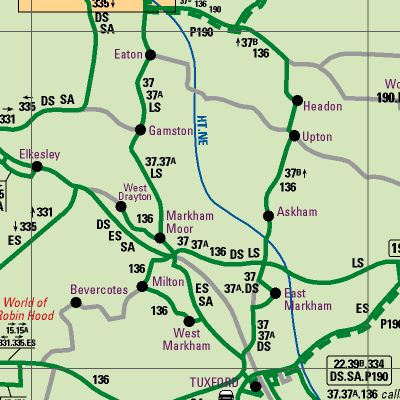 Notts County Map