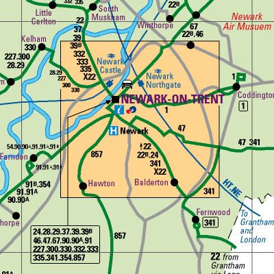Notts County Map